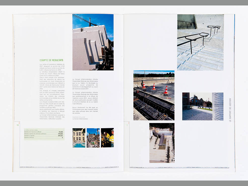 Galère rapport annuel 2001